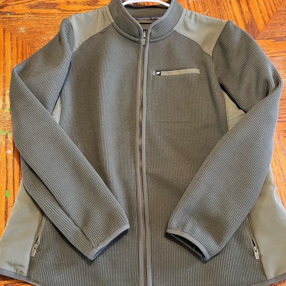 Fabletics scrub jacket green 1X
